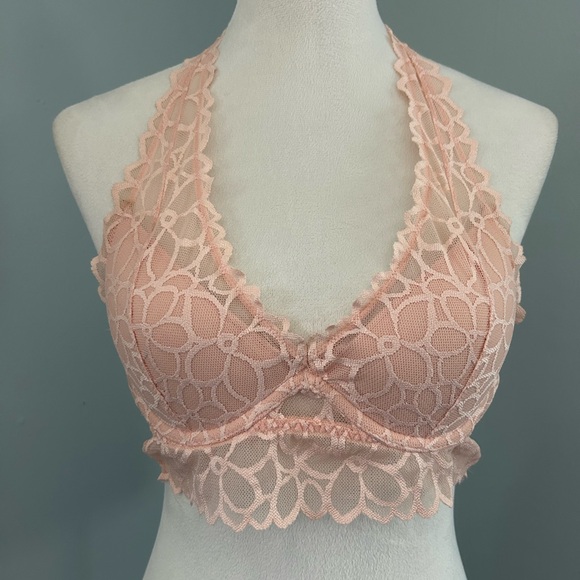 PINK Victoria's Secret Other - Victoria Secret PINk Lace Halter‎ Bralette in Pink